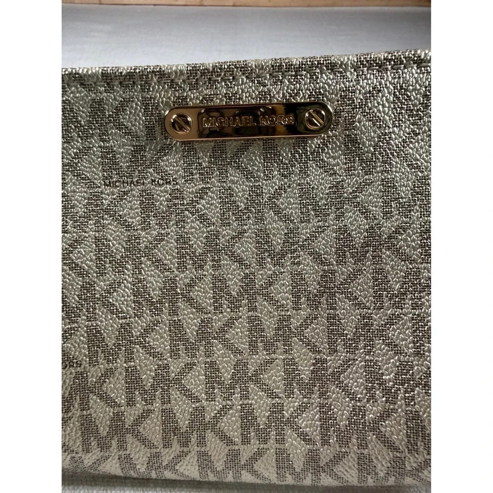 Michael Kors Metallic Gold Signature Logo Belt Bag Waist Pack Fanny Pack NWOT